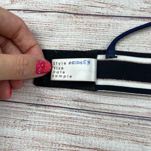 Mas Intimates Blue Fireworks 4th of July Lace Trim Bralette - Picture 4 of 4